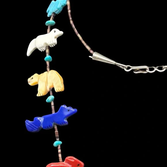 Zuni Turquoise Eagle Fetish Necklace Native American